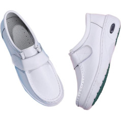Yytcsjz Casual Shoes for Nurses for Women, Comfortable Non-Slip Adjustable Work Shoes for Nurses, Made of Leather, Breathable Moccasins with Arch Support