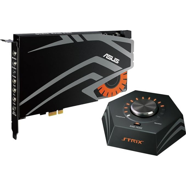 Asus Strix Raid Pro Internal Gaming Sound Card PCI Express Headphone Amplifier 116dB SNR Audio Box