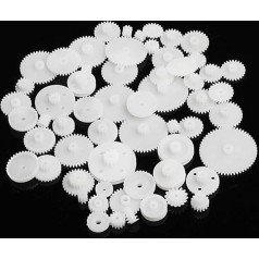KERDEJAR 58 Styles Gear WSFS Plastic Gears All Modules 0.5 Pcs DIY White