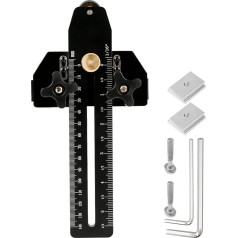 Thin Rip Jig, Aluminium Alloy Table Saw Thin Rip Jig Guide Extended Table Saw Jig Guide for Repeat Narrow Strip Cuts Works Fast Thin Ripping Guide for 3/20.3 cm x 3/10.2 cm T Slot