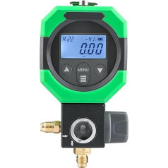 Digitales Vakuummessgerät, Digitaler Industrie-Vakuumtester Hohe Genauigkeits-Hintergrundbeleuchtung 0-55BAR-Vakuumdruckmessgerät für HLK, Kühlung, Kühlung
