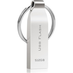 Jpnew USB Stick 512 GB Metal Memory Stick Waterproof Flash Drive with Key Ring USB Stick 3.0 Large Capacity Memory Stick 512 GB Flash Drive for PC Laptop Computer Tablet