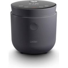 Lauben Low Sugar Rice Cooker with Low Sugar Function, Capacity 1.5 L, Delayed Start, Keeping Warm, Inner Container Dishwasher Safe, Non-Stick Coating (Anthracite)