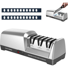 Electric Knife Sharpener, 3 Levels Kitchen Knife Sharpening, Professional Diamond Knife Sharpener for Coarse Sleepers, Repair and Sharpening of Knives