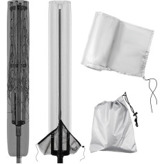 Newthinking 420D Heavy Duty Waterproof Rotary Airer Cover with Zippers for Rotary Airer 168 x 16 x 16 cm Grey