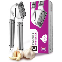 Stainless Steel Manual Garlic Press - The perfect professional gadget for your kitchen! This Garlic Press easily crushes garlic, ideal for peeling and preparing your dishes.