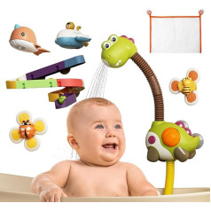 Bath Toy Baby from 3 Years, Bath Toy from 3 4 5 6 Years Children, Children's Shower Water Toy Suction Spinner Toy with Storage Bag Gift Toy for Girls and Boys