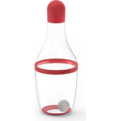 Lékué Dressing Shaker, Red, 7.2 x 7.2 x 19.1 cm