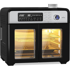 HOMELUX Hot Air Fryer XXL 28 L Mini Oven with Convection Air Circulation, Mini Ovens 1700 W, 18 Programmes, 7 Accessories Including Rotisserie Spit, Double Fan, Hot Air Oven