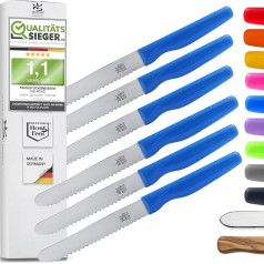 Solingen Breakfast Knife Configurator Serrated Edge Stainless Steel Made in Germany Ice Hardened & Sharp Bread Knife & Bread Knife Wave Series (BLU6X)