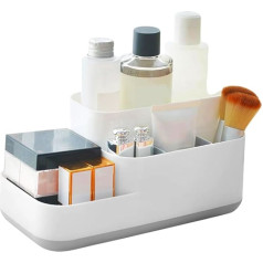 Toothbrush Holder for Bathroom, Removable Bathroom Organiser, 5 Compartments, Multifunctional Storage for Toothbrush, Toothpaste, Cosmetics, Office Supplies, Pencil for Home, Office