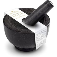Silk Route Home Classic Painted Granite Pestle and Mortar with Base