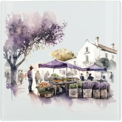 Lavender Glass Pot Trivet Heat Resistant Multipurpose Non-Slip Hot Pot Holder Pan Spoon Rest Trivet for Kitchen Cooking and Food 20cm*20cm