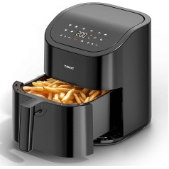 TOKIT 4.5L Air Fryer with 10 Functions - Ideal for Beginners - 360° Hot Air - 95% Less Fat - 1500W Quick Boil Function - Compact & Space-saving