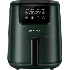 Chefree Hot Air Fryer 2 L, Compact, Energy-Saving, Non-Stick Frying Basket, Digital Touch Screen, Frying Without Oil, 900 W, Dishwasher Safe, BPA-Free, AF300, Dark Green