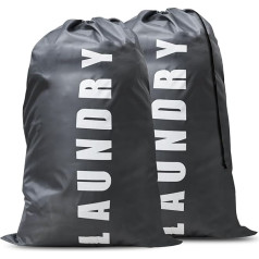 2 Pack Large Travel Laundry Bags - 36 x 24 Inch Foldable Oxford Cloth Laundry Bags with Drawstring Dirty Clothes Bag for Home Camping Bathroom