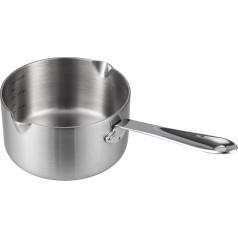 IMEEA Milk Pot Melting Pot 18/10 Stainless Steel Melting Bowl Greek Coffee Pot Melting Pot for Butter Melting Chocolate (600 ml)