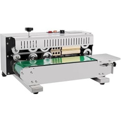 VEVOR Continuous Sealing Machine, 6-12 mm Sealing Width, Horizontal Sealing Machine with Digital Temperature Control, Stainless Steel Bag Sealer for 0.02-0.8 mm Plastic Bag Film