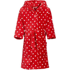 Playshoes Fleece Bathrobe, Unisex Children's Dressing Gown, dots