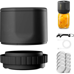 Yolispa Electric Mason Jar Sealer Kit for Wide and Regular Mouth Mason Jars