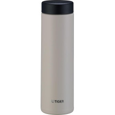 Tiger Thermos Flask MMZ-W050WK Water Bottle, 500 ml, White Water OK, Screw Stainless Steel Bottle, Lid and Seal are Integrated for Washing Only 2 Pieces, Easy Cap, Vacuum Insulated, Cup