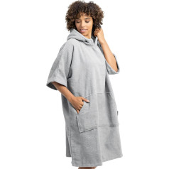 HOMELEVEL Unisex Bath Poncho - Surf Poncho Made of 100% Cotton - Towel for Adults - Bathrobe for Men and Women - Bath Towel with Hood