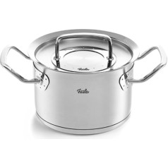 Fissler Original Profi Collection / Stainless Steel Cooking Pot (Diameter 16 cm, 2.1 L) Pots with Metal Lid, Inner Scale, Made in Germany - Induction, Silver