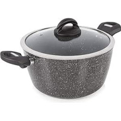 Tower Cerastone Forged Aluminium Casserole Pan with Easy Clean Non-Stick Ceramic Coating, 24 cm, Graphite