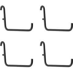 sourcing map 4 Pack L Style Pegboard Hooks 3.75
