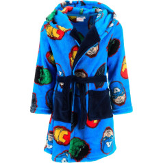 Marvel Avengers Bathrobe for Boys, Soft Fleece Bathrobe for Children, Bathrobe Gift for Boys, Size 10 Years, Blue, blue