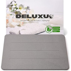 Diatomaceous Earth Bath Mat, Quick Drying Absorbent Diatomaceous Earth 60x40cm Quick Dry Shower Mat Modern Natural Material Bathroom Accessories High Quality Drying Mat (Graphite Grey)