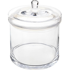 Leonardo Cookie Jar Glass Storage Container Canister 20x18 Top Glass Storage Jar with Seal Ring
