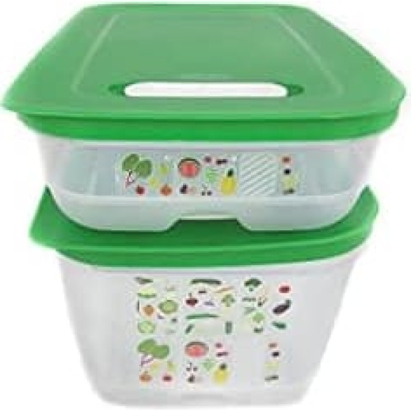 Tupperware Fridge 4.4L with 1.8 litres Dark Green Air Oasis Prima Klima P 23888