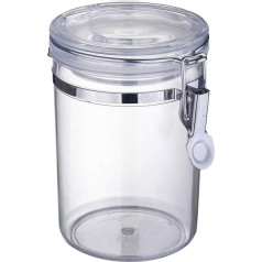 Yardwe 750ml Plastic Tea Sugar Coffee Bean Storage Jar with Airtight Clamp Lid