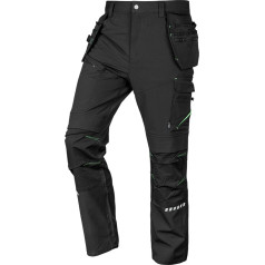 Neo Tools Mix&Match darba bikses, 4 veidu elastīgas, ar kabatām, Cordura, melnas, L izmērs