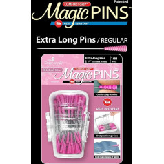 Taylor Seville Originals Taylor Seville Originals Comfort Grip Heat Resistant Regular (0.6 x 56 mm) Extra Long Magic Pins - Pack of 100