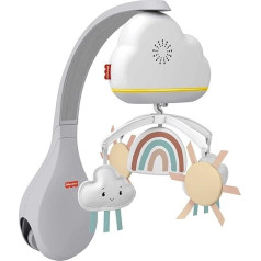 Fisher-Price HBP40 Rainbow Mobile for Baby Cot, Table Music Box and for Babies and Toddlers, Playmobile Baby, HBP40
