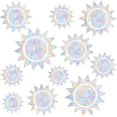 Sun Window Clings Sun Window Decals Static Adhesion Anti-Collision Window Stickers for Birds Strikes Sun Window Sticker Prismatic Vinyl Sticker Rainbow Sticker for Glass Windows