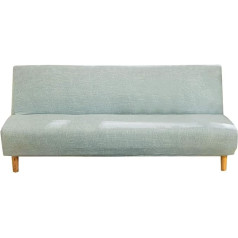 Mingfuxin Armless Sofa Cover, Stretch Sofa Cover Armless 3 Seater Spandex Futon Slipcover Non-Slip Elastic Fully Folding Couch Sofa Protector for Sofa Bed Without Armrests