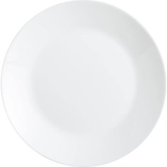 Arcopal Zelie 12 Flat Plates Opal Glass Extra Strong 25 cm White