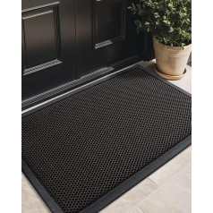 COLOR&GEOMETRY Dirt Trapper Mat 43 x 76 cm Dirt-Repellent Low Profile Door Mat Outdoor Entrance Rug Non-Slip Easy to Clean Door Mats Front Door Welcome Mats for Front Door, Brown