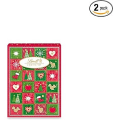 Lindt Chocolate for Christmas, Merry Fest Mini Table Advent Calendar 2024, 2 x 115 g, Various Chocolate Ball, Chocolate for the Christmas Season, Chocolate Gift