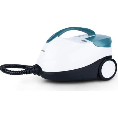 H.Koenig H.Koenig NV6400 Steam Cleaner 4 Bar Running Time 45 Min, Ready to Use in 8 Min, 1.5 L, Powerful 2000 W, Compact, Multifunctional, Floor, Furniture, Car, Accessories + 2 Nylon/Stainless Steel