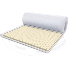 Mattress Topper Latex MAX Mattress Topper 120 x 200 cm Hardness H3 Height Approx. 4 cm Suitable for Allergy Sufferers Oeko-Tex White