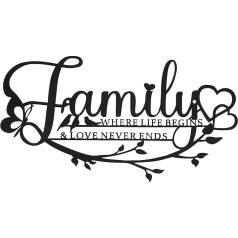 Wall Decor Wall Decor Wall Decor Family Where Life Begins Love Never Ends Wall Decor Letters Quotes Sign Home Decor Wall Art Decorations for