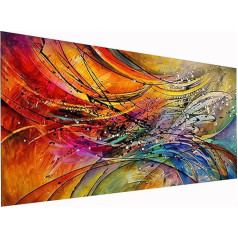 5D Diamond Painting Large XXL 40 x 90 cm Diamond Painting Pictures Abstract Lines Diamond Art Adult Full DIY Diamond Art Painting Embroidery Set Cross Stitch Pictures Home Wall Decor