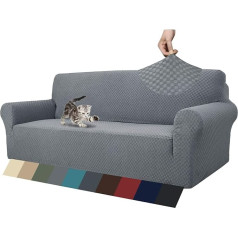 Maxijin thick velvet sofa cover, 3 seater, super stretch, non-slip couch cover for dogs, cats, pets friendly 1 piece elastic furniture protector, plush sofa slipcover