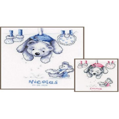 Vervaco Baby LaundryCounted Cross Stitch Kit, Multi-Colour