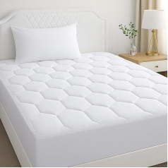 LOOMERIG Hypoallergenic King Size Mattress Protector (152 x 200 cm) - Extra Deep Quilted Mattress Protector for Comfortable Sleep
