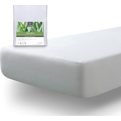 Mattress protector with aloe vera treatment, waterproof and breathable, terry cloth made of 100% cotton, 105 x 190/200 cm